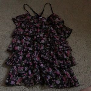 Floral print spaghetti strap work top